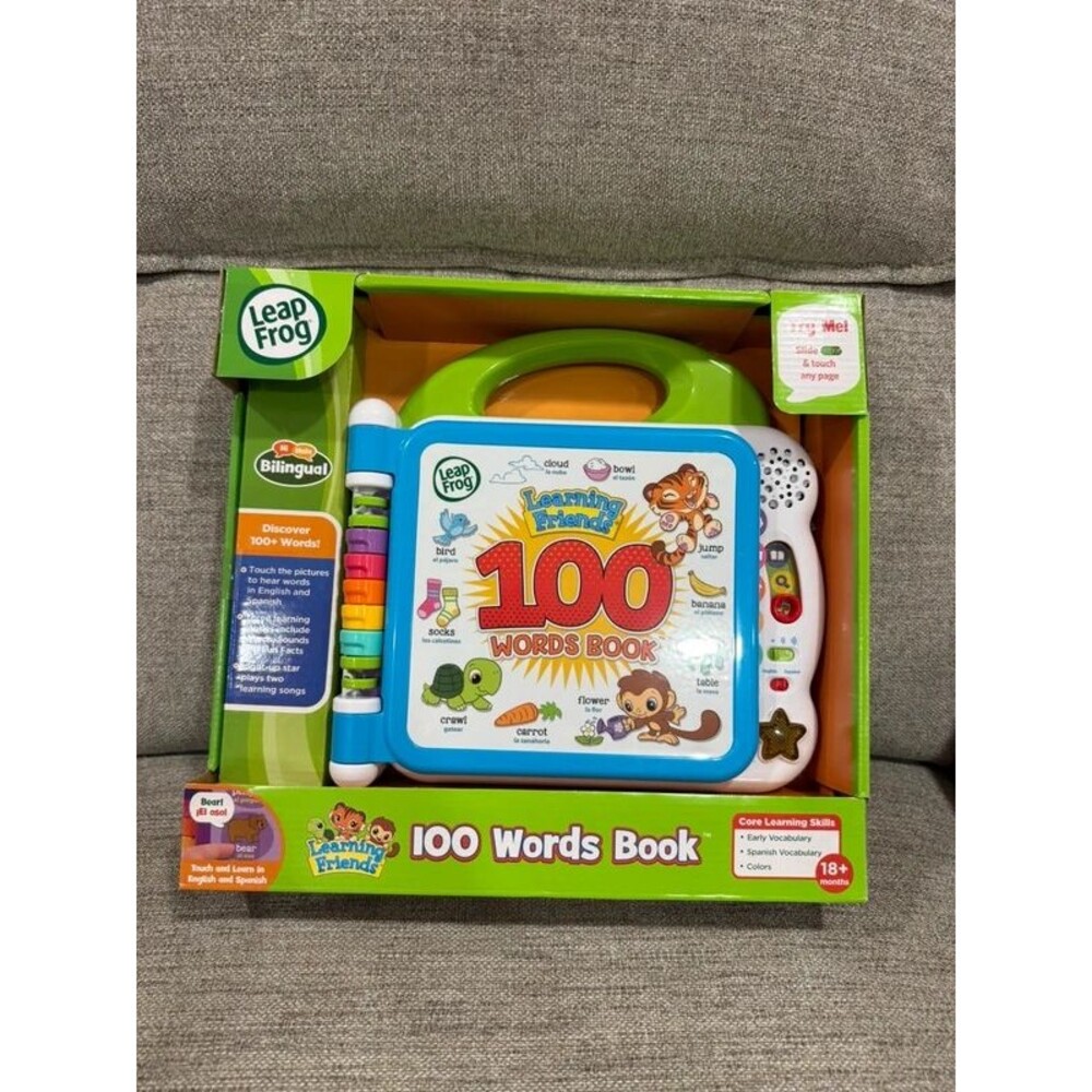LeapFrog 100 Words Book Bilingual English Spanish NEW in box